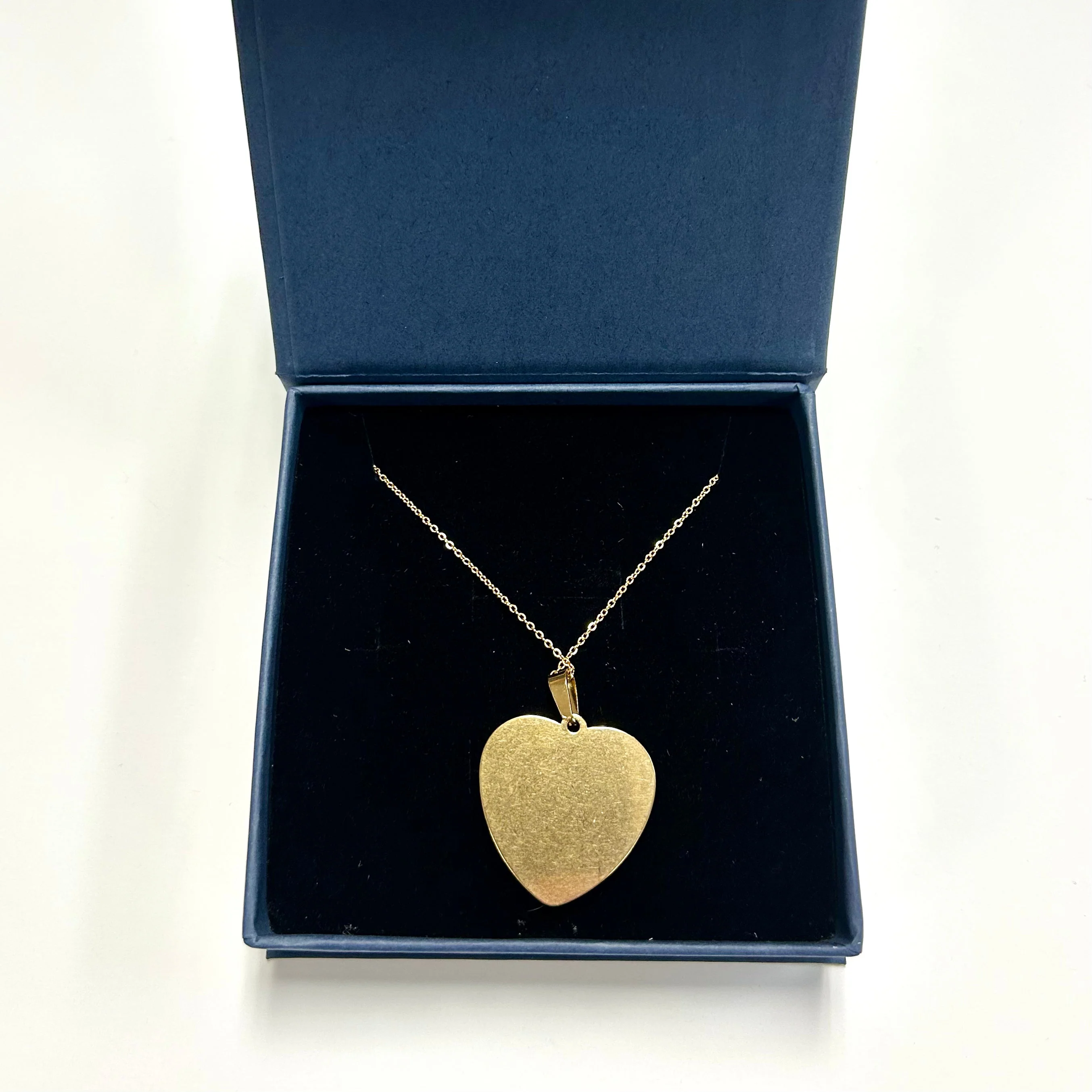 Baseball Seam Gold Heart Pendant Necklace - Image 2