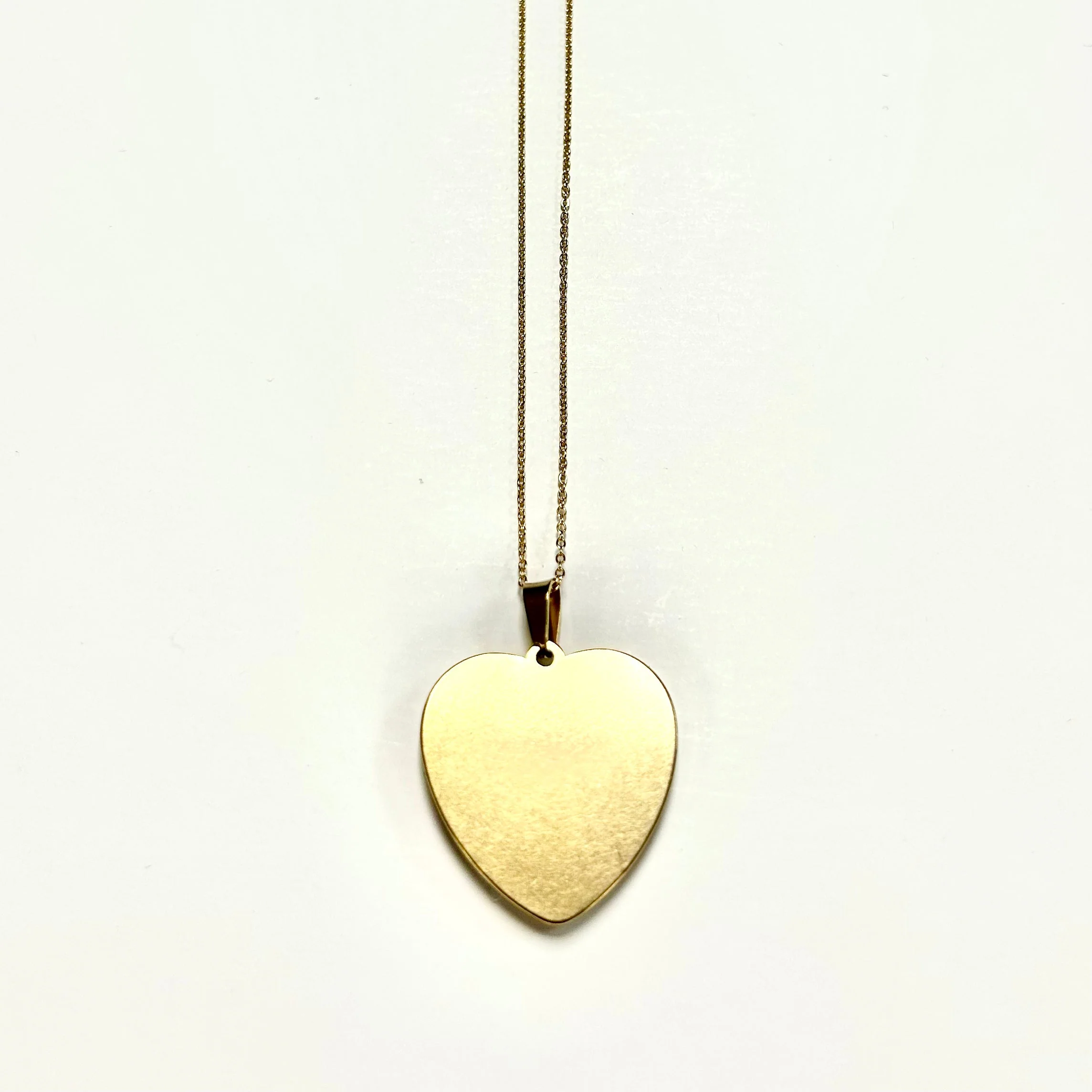 Baseball Seam Gold Heart Pendant Necklace - Image 4