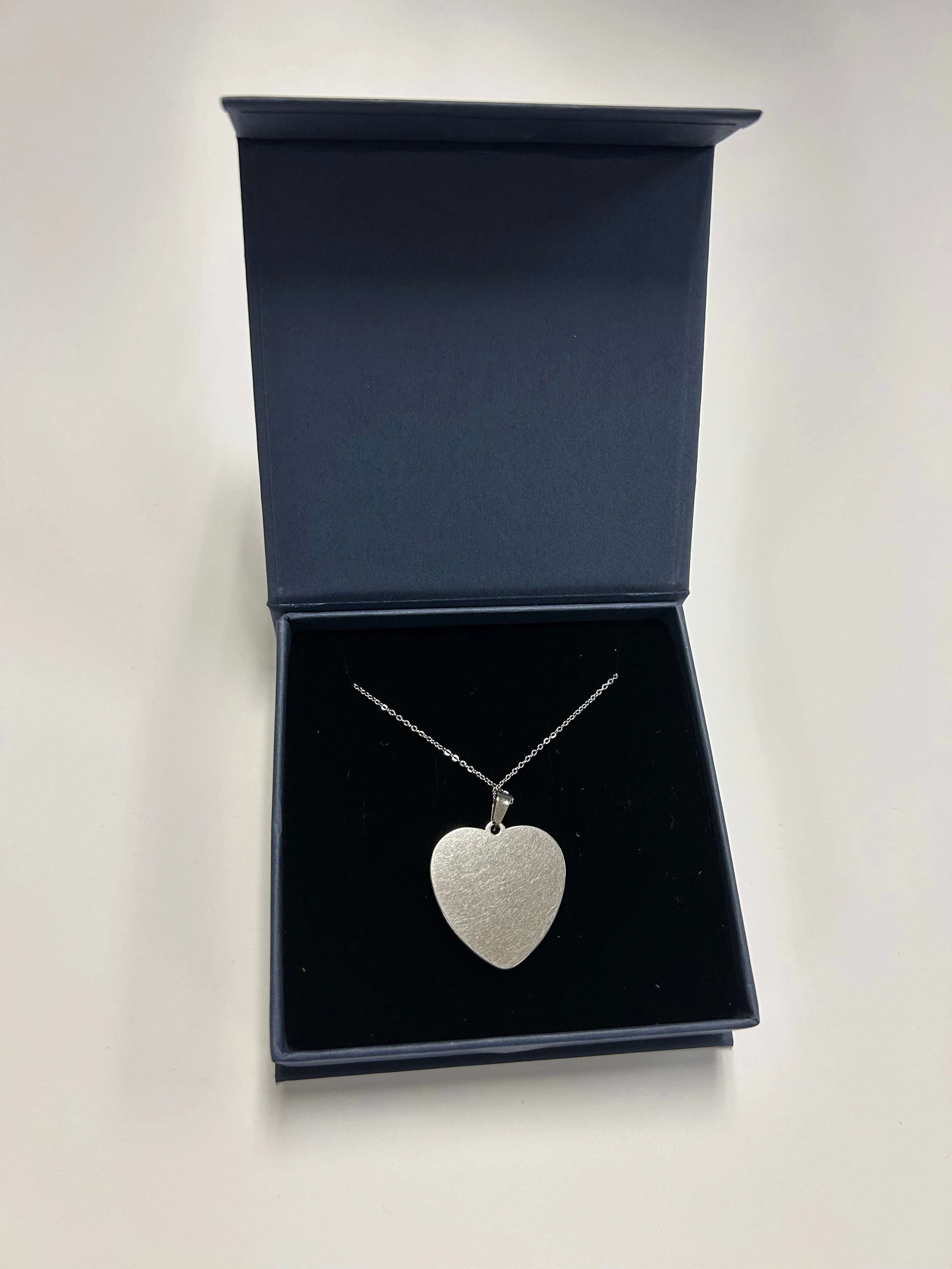Baseball Seam Silver Heart Pendant Necklace - Image 2
