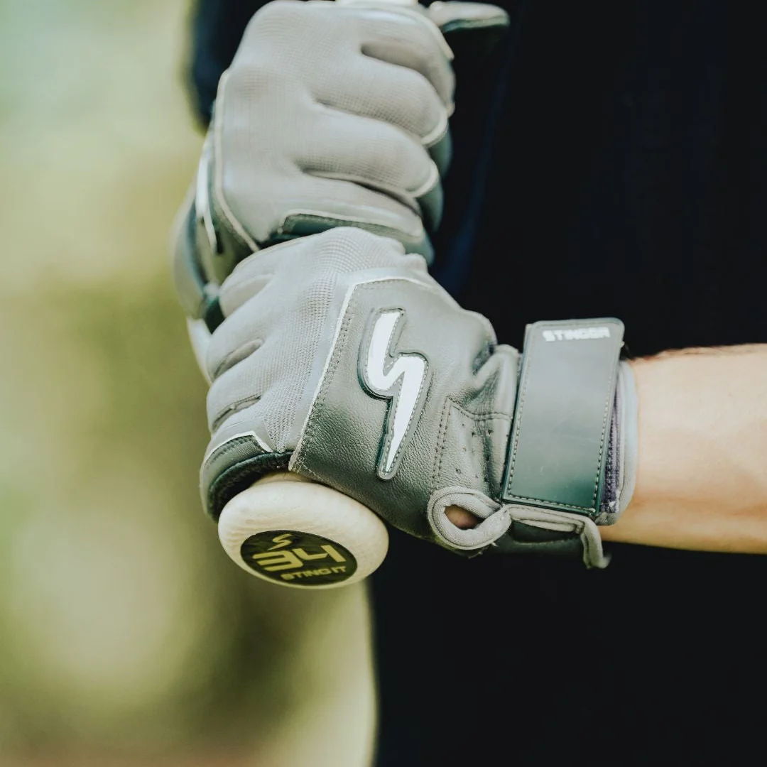 Color Crush Batting Gloves - Smoke Gray (Bee Logo) - Image 2