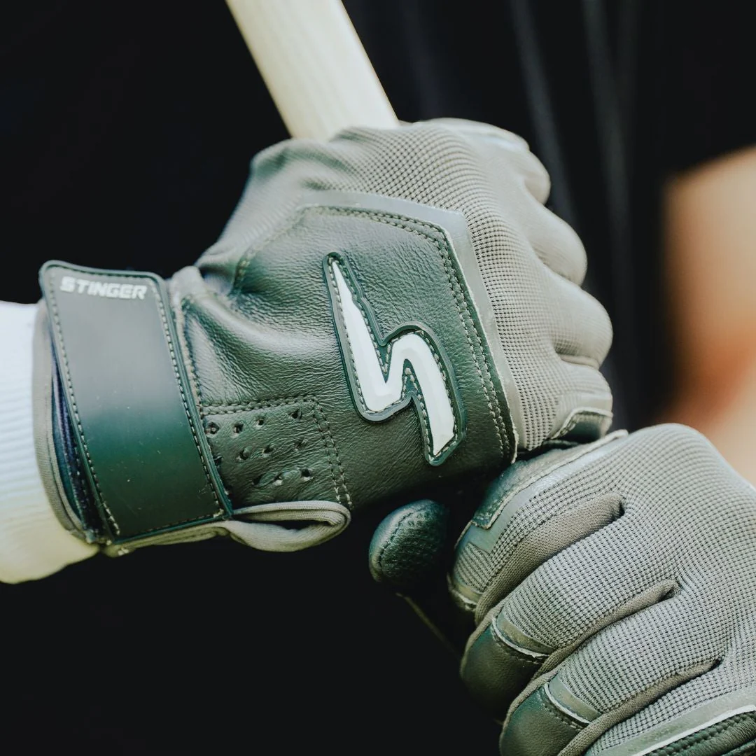 Color Crush Batting Gloves - Smoke Gray (Bee Logo) - Image 3