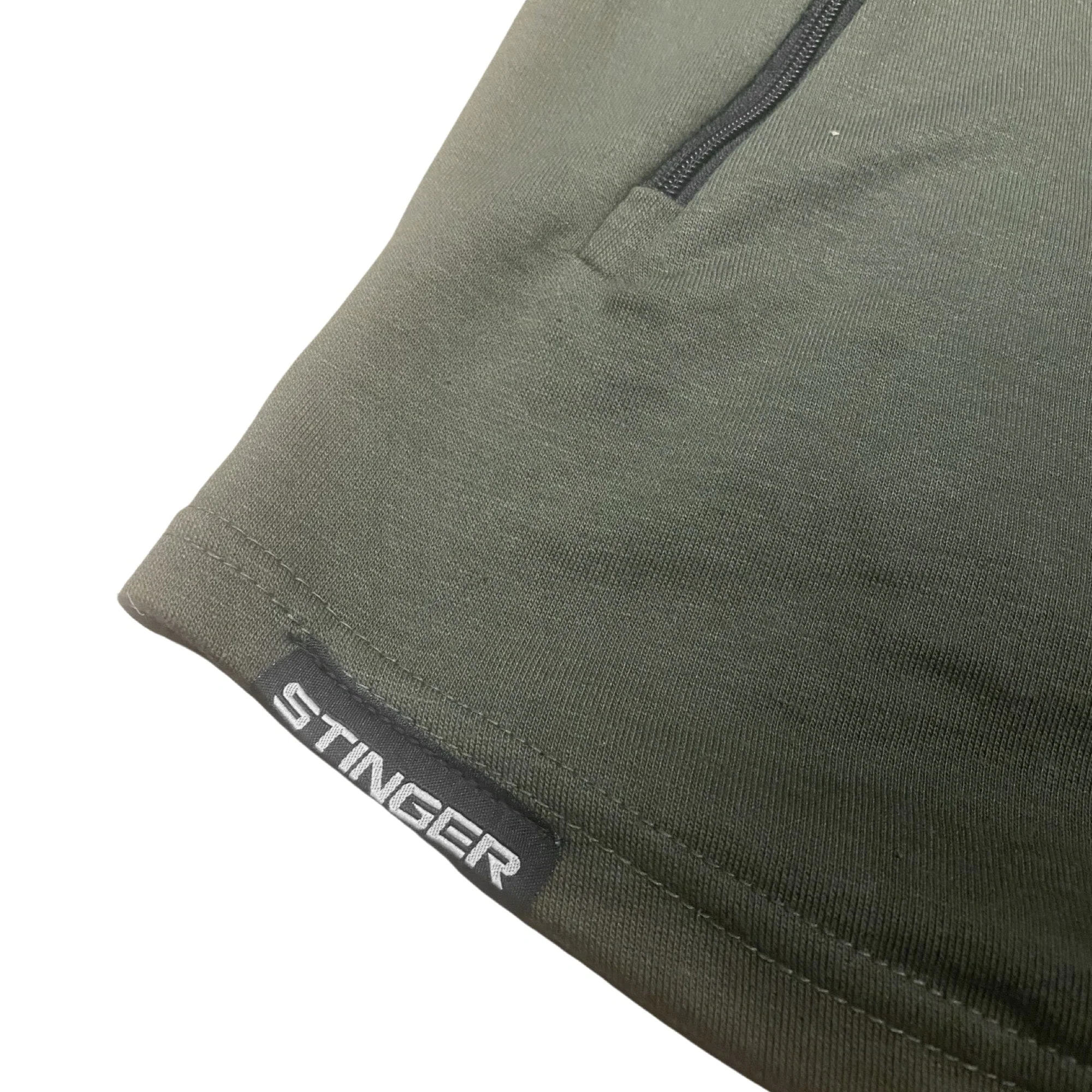 Half Sleeve Hoodie - Military Green - Image 4