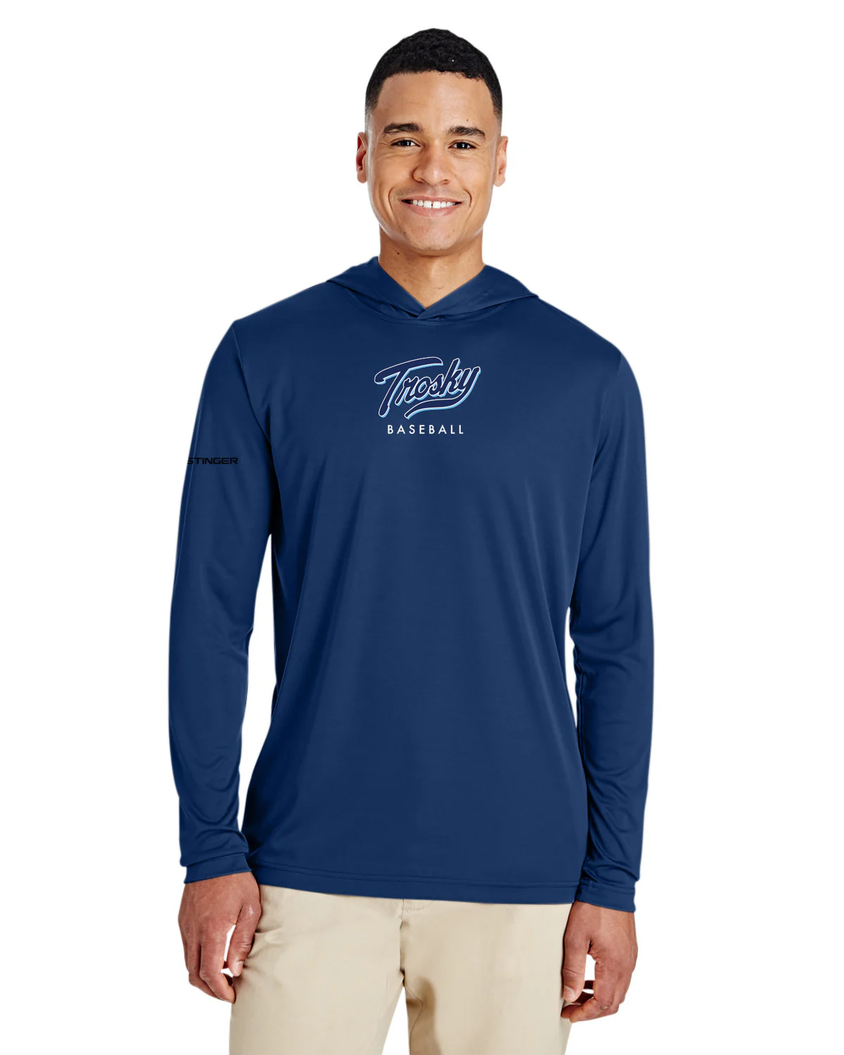Long Sleeve w/ Hoodie Trosky Baseball Shirt - Image 4