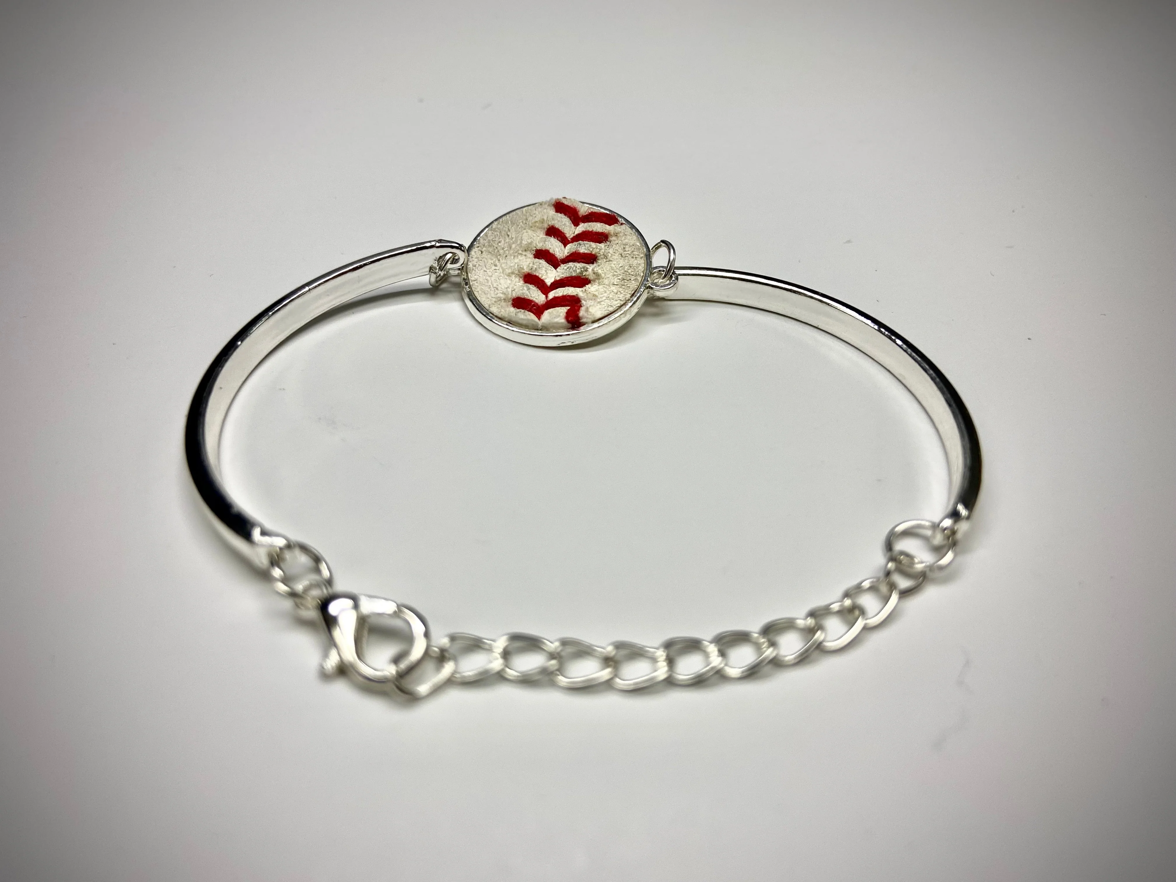Silver Baseball Seam Bracelet - Image 4