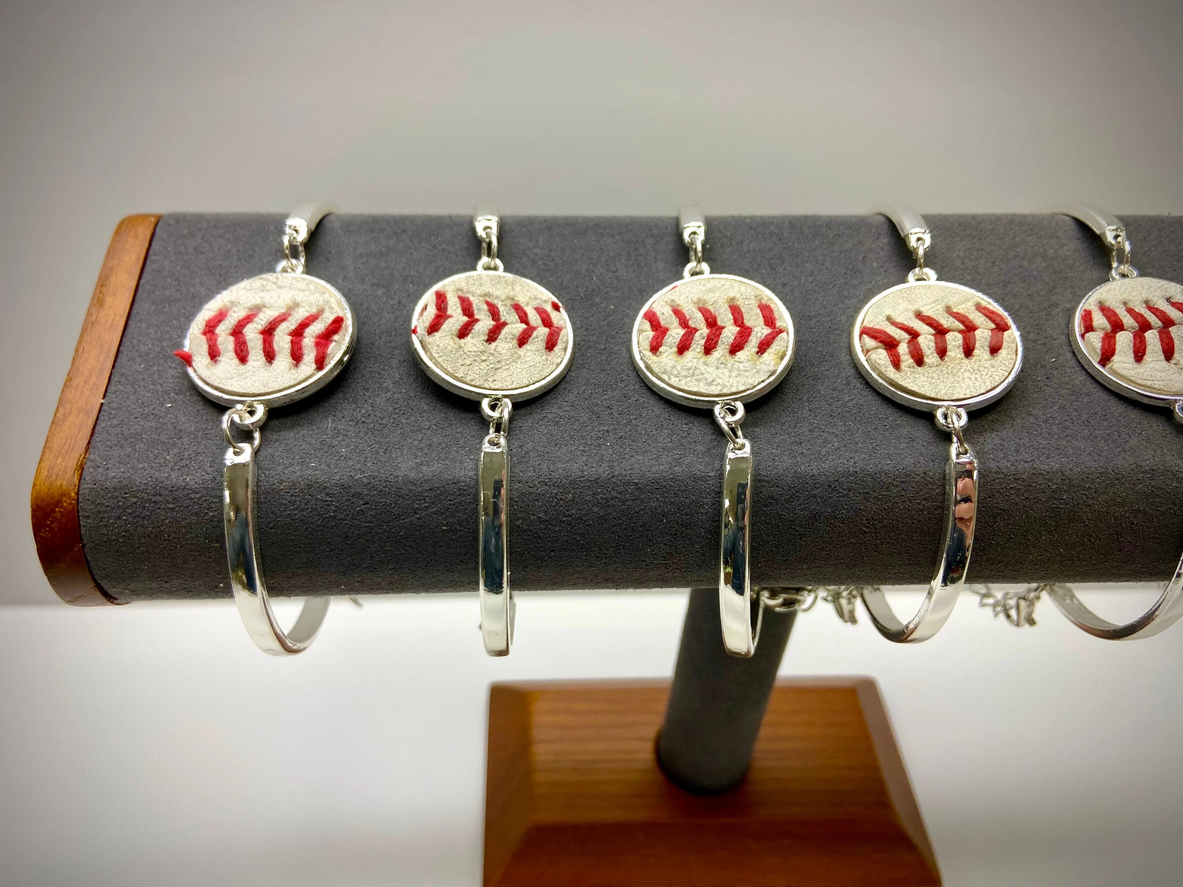 Silver Baseball Seam Bracelet - Image 8