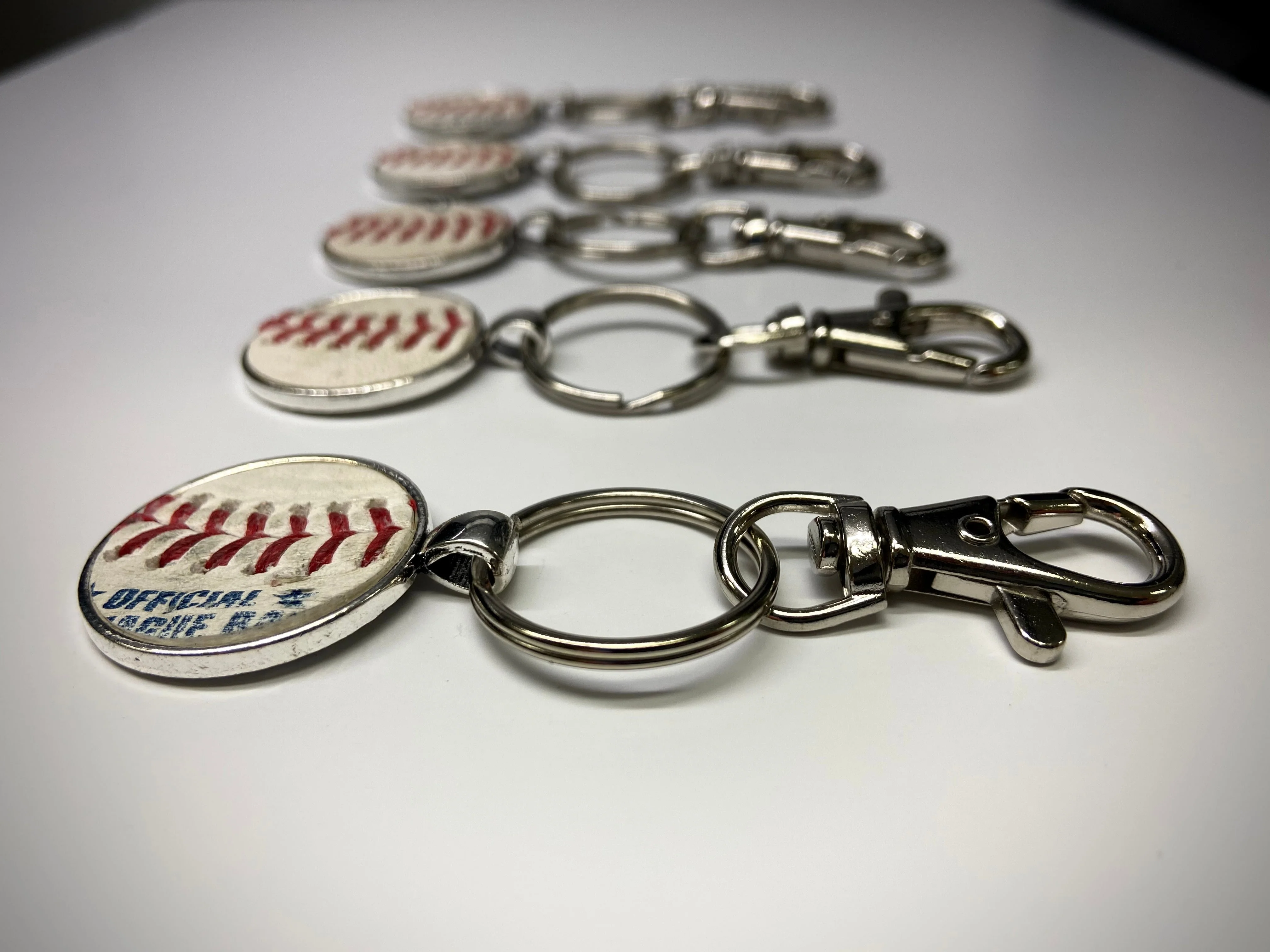 Silver Baseball Seam Keychain - Image 5