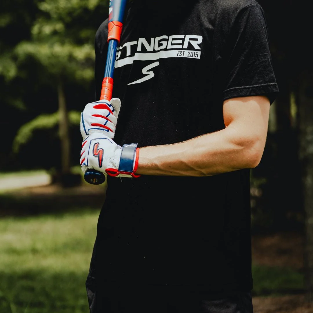 Sting Squad Batting Gloves - Red, White & True - Image 4