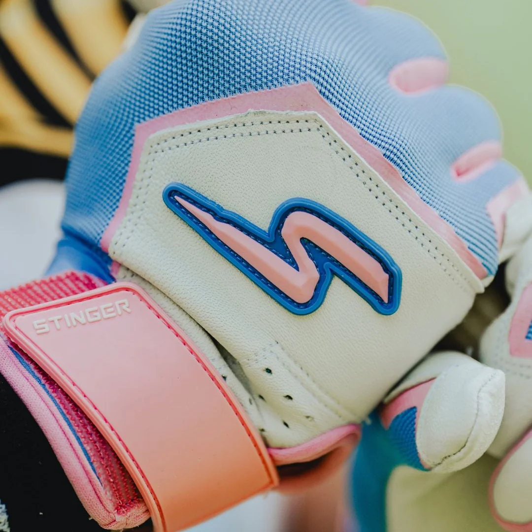 Sting Squad Batting Gloves - Cotton Candy (Bee Logo) - Image 3
