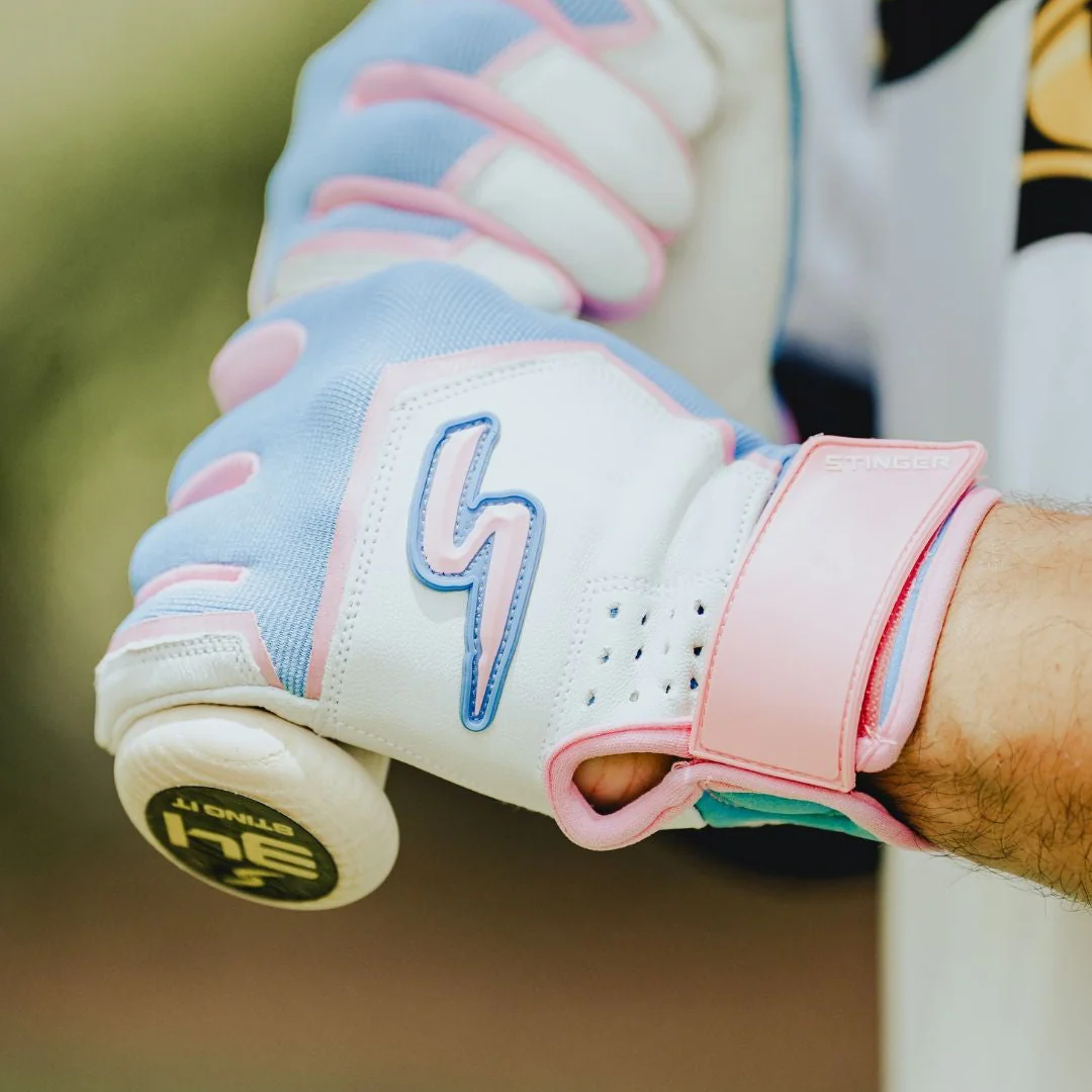 Sting Squad Batting Gloves - Cotton Candy (Bee Logo) - Image 4