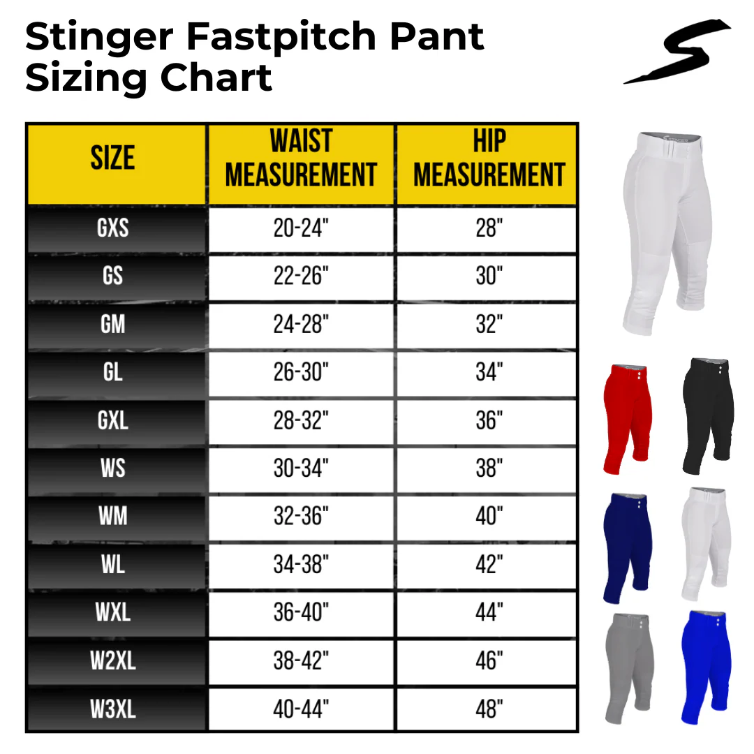 Stinger Premium Fastpitch Softball Pants - Red - Image 4