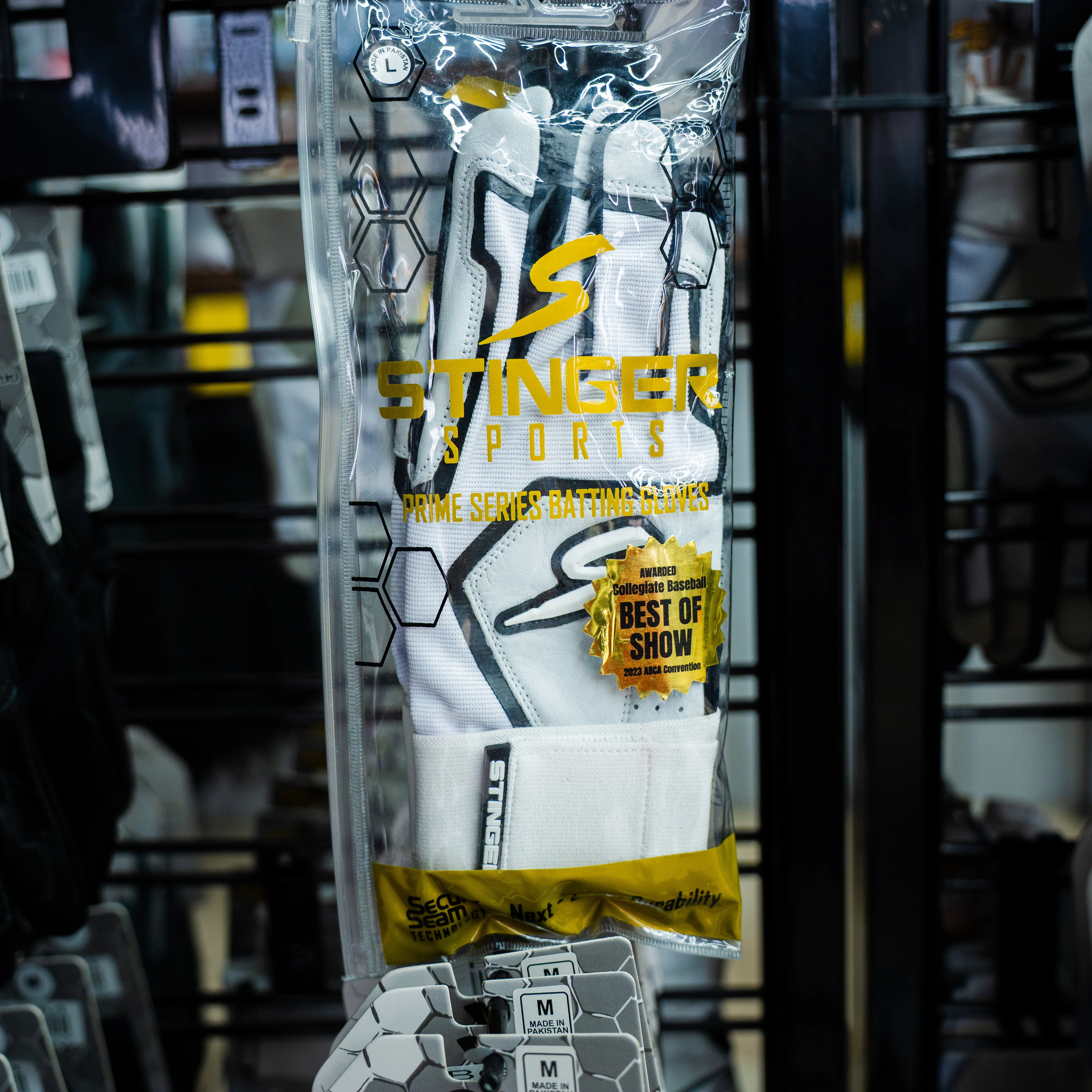 Winder Series Batting Gloves - Black & White - Image 5