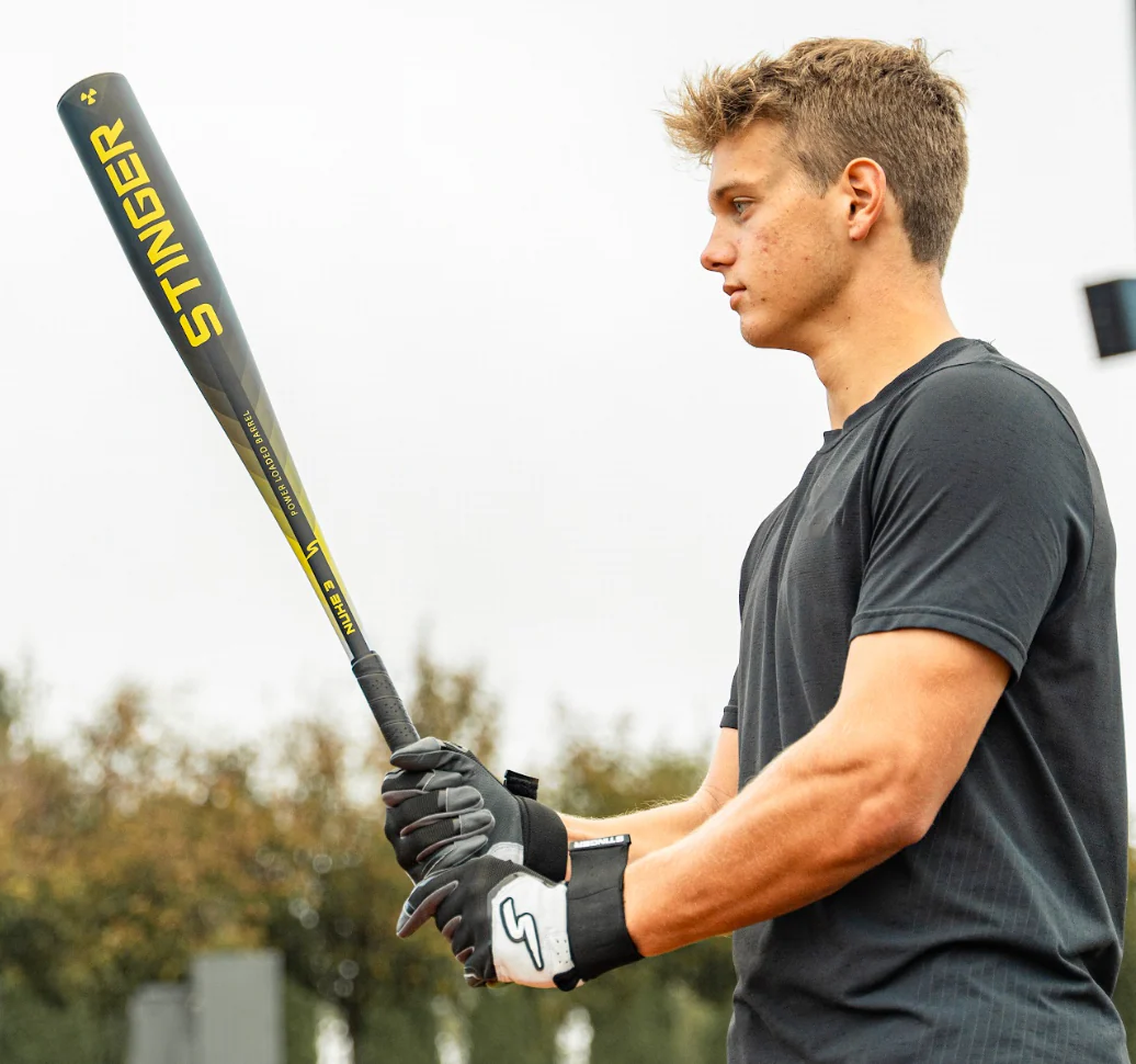 Winder Series Batting Gloves - Graphite/Black & White - Image 10