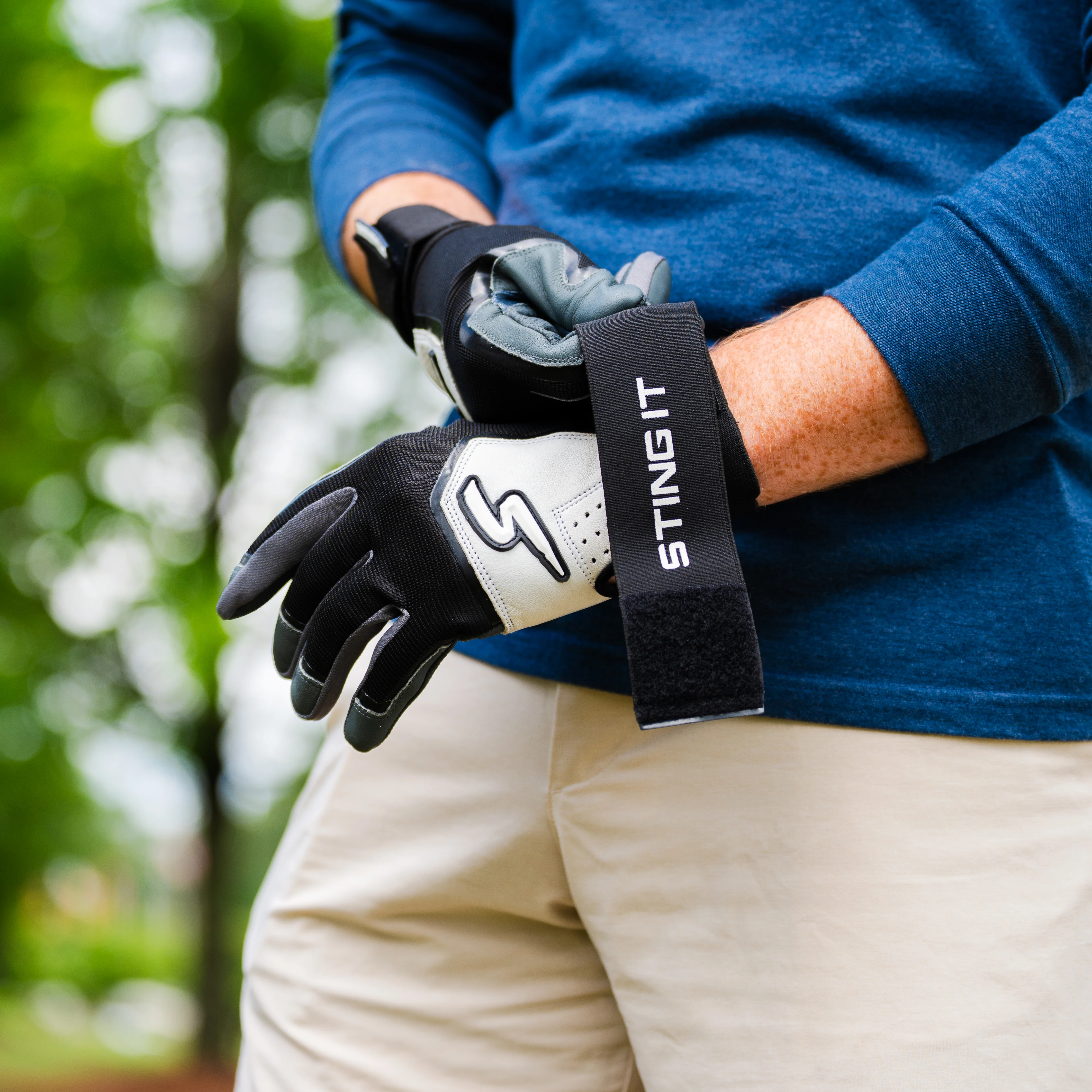 Winder Series Batting Gloves - Graphite/Black & White - Image 4