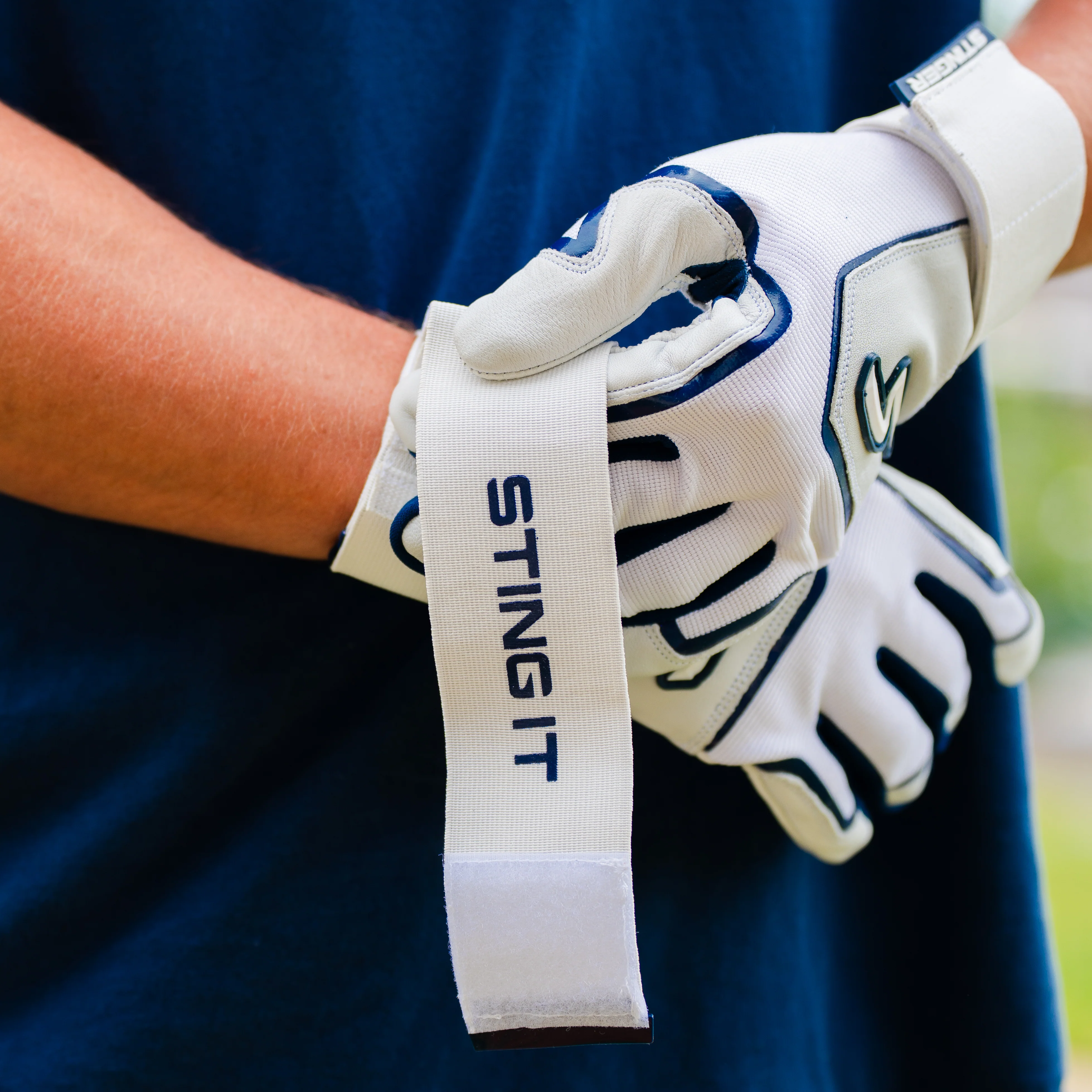 Winder Series Batting Gloves - Navy & White - Image 4