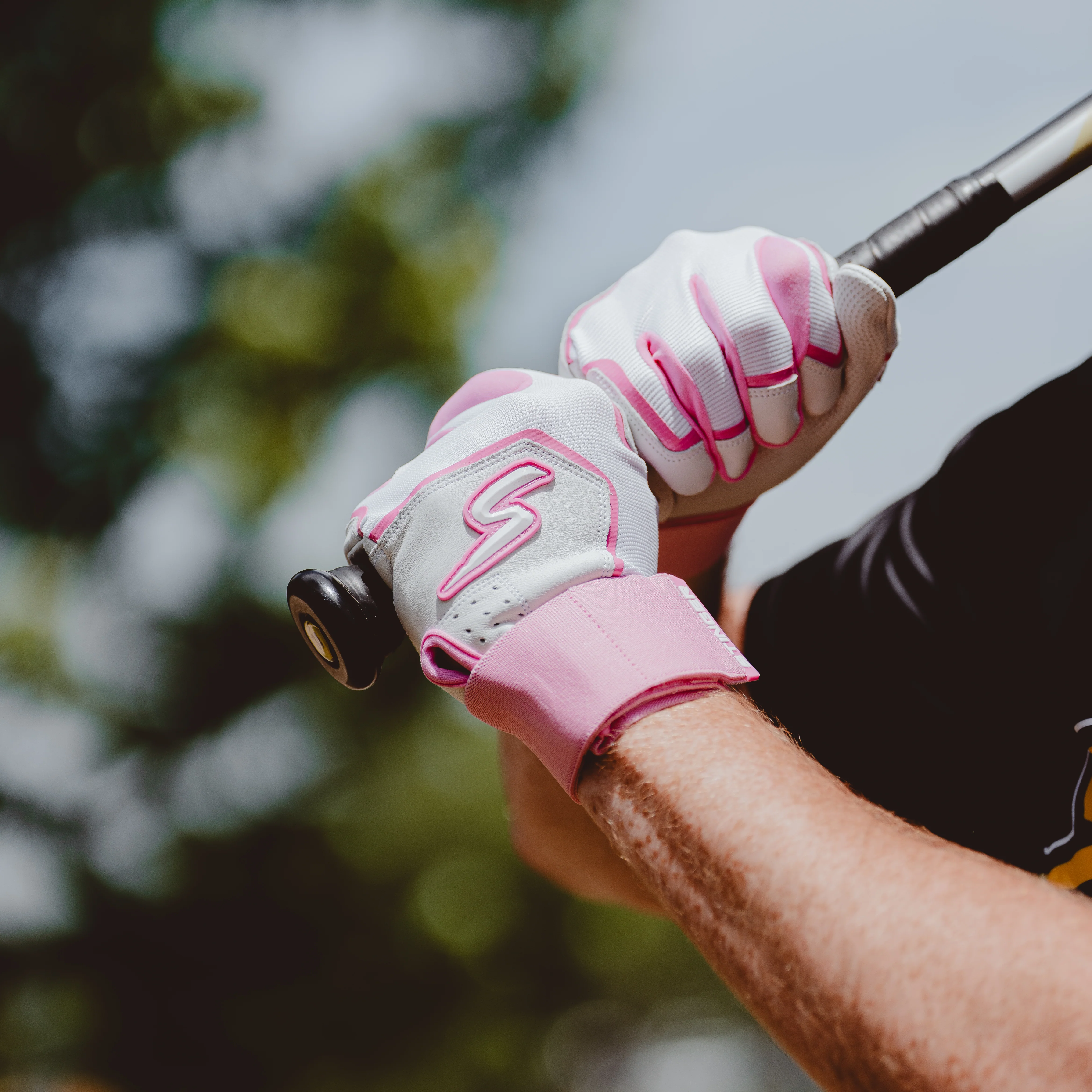 Winder Series Batting Gloves - Pink & White - Image 4