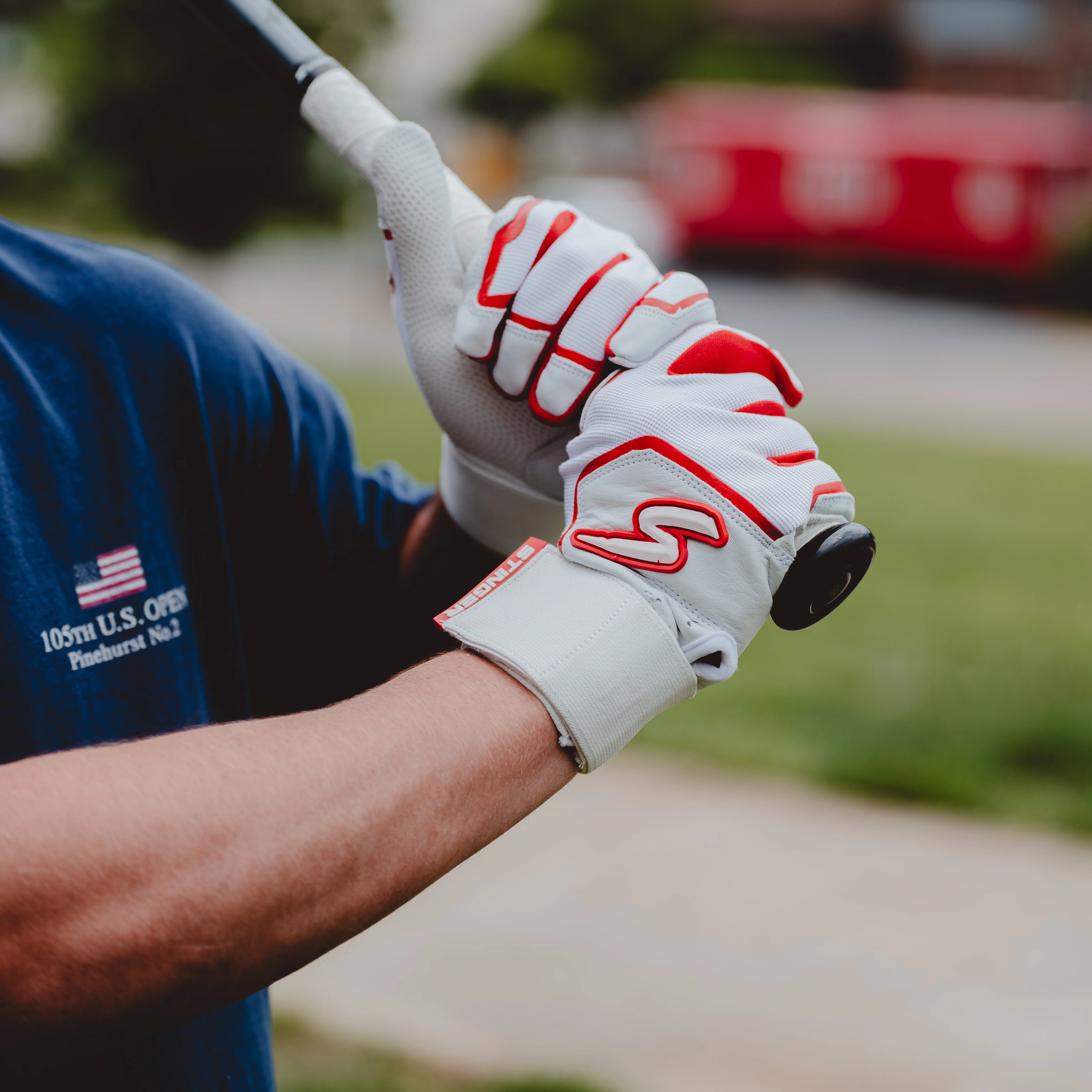 Winder Series Batting Gloves - Red & White - Image 3
