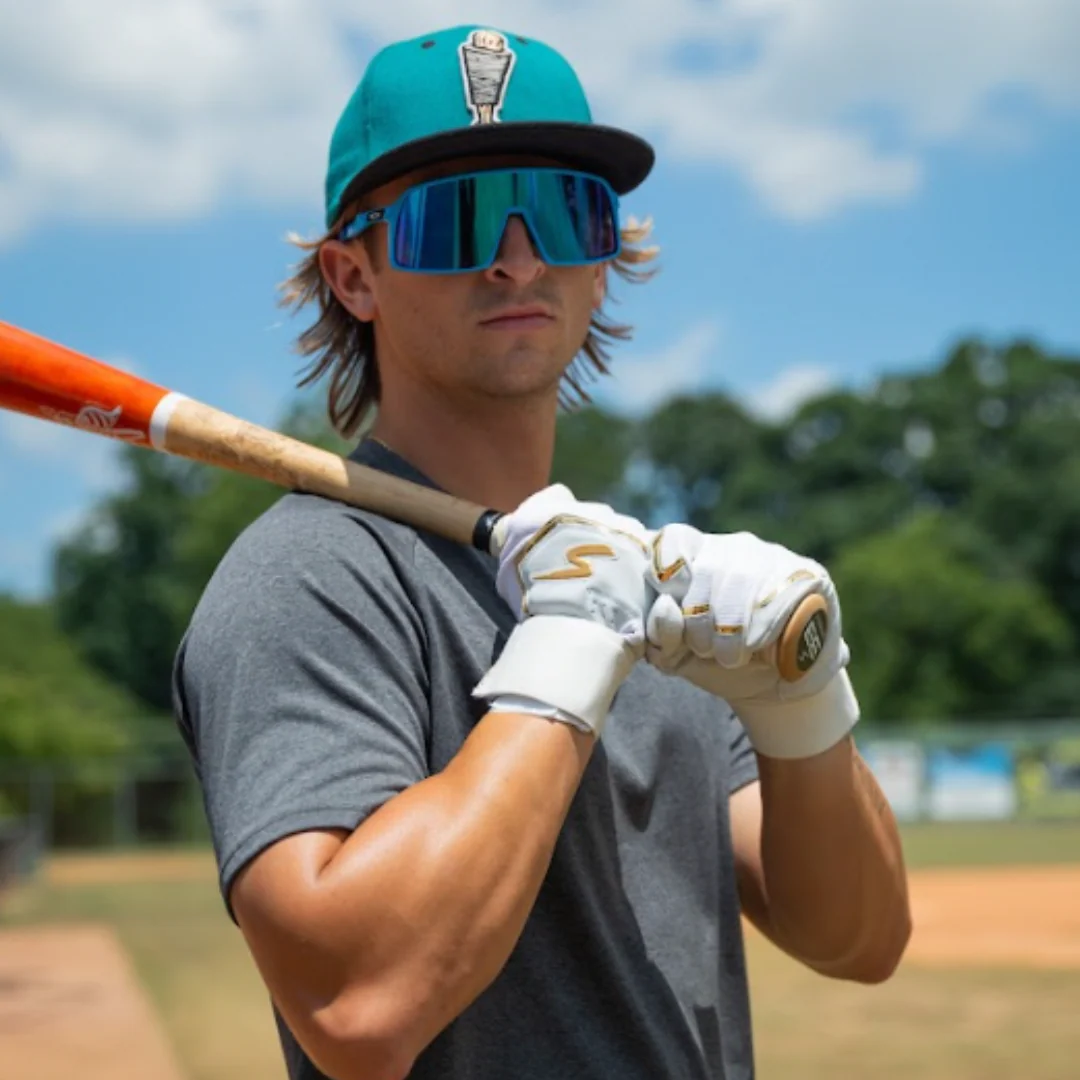 Winder Series Batting Gloves - White & Gold Chrome - Image 8